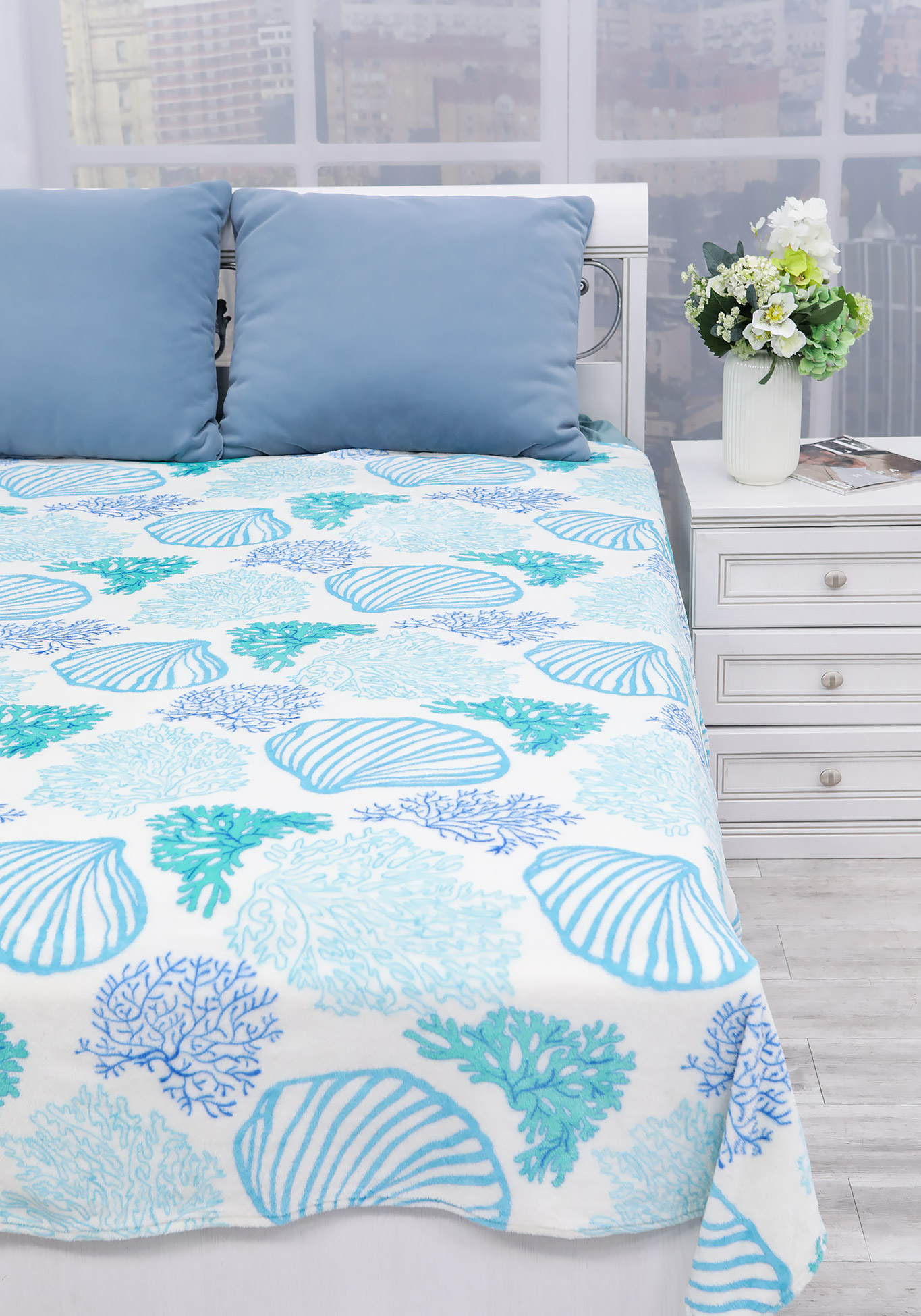 Плед из микрофибры «Акватика», Голубой
Плед из микрофибры «Акватика», Голубой