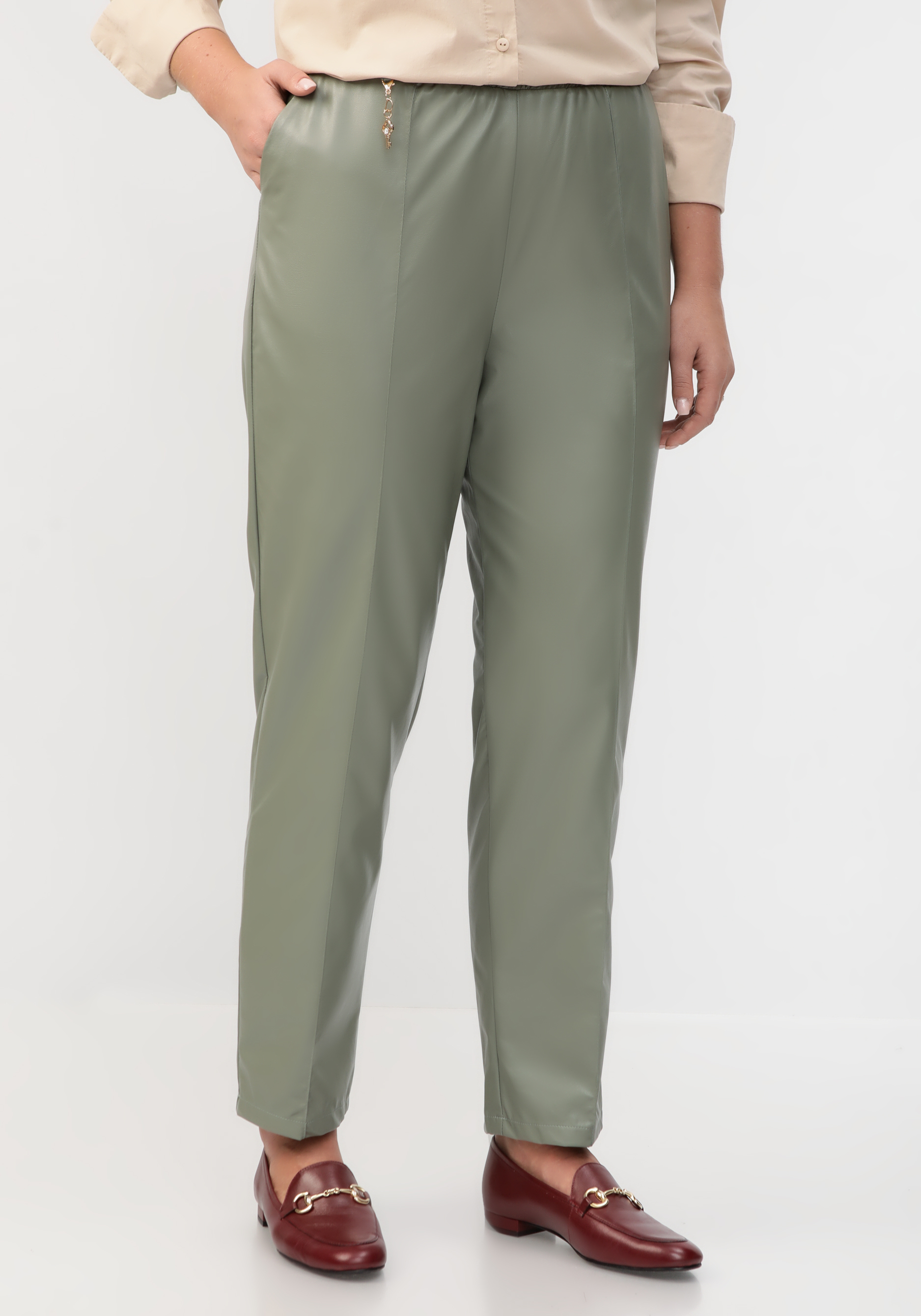 Брюки из экокожи со стрелками, Зеленый
Брюки из экокожи со стрелками, Зеленый