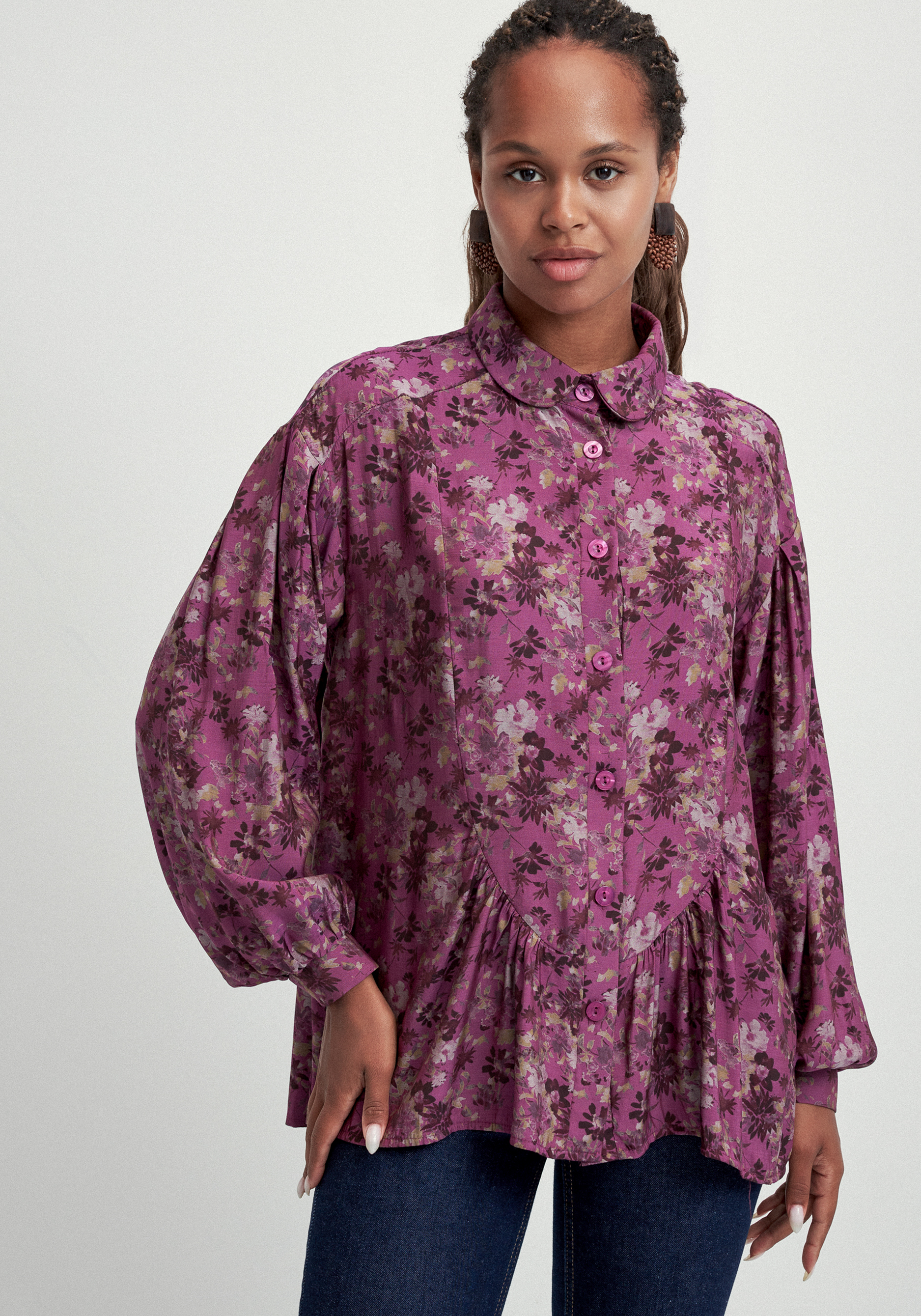 Блуза со сборкой в рельефах, Зеленый
Блуза со сборкой в рельефах, Зеленый