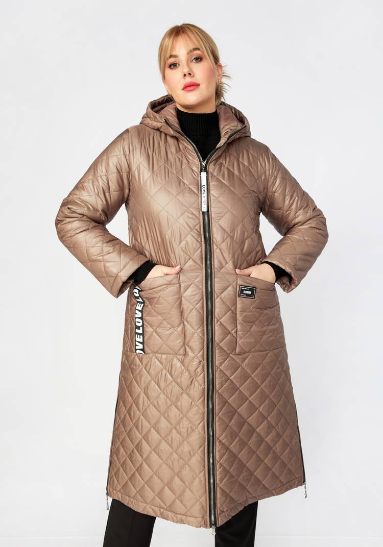 Пальто длинное с капюшоном шир.  750, рис. 1