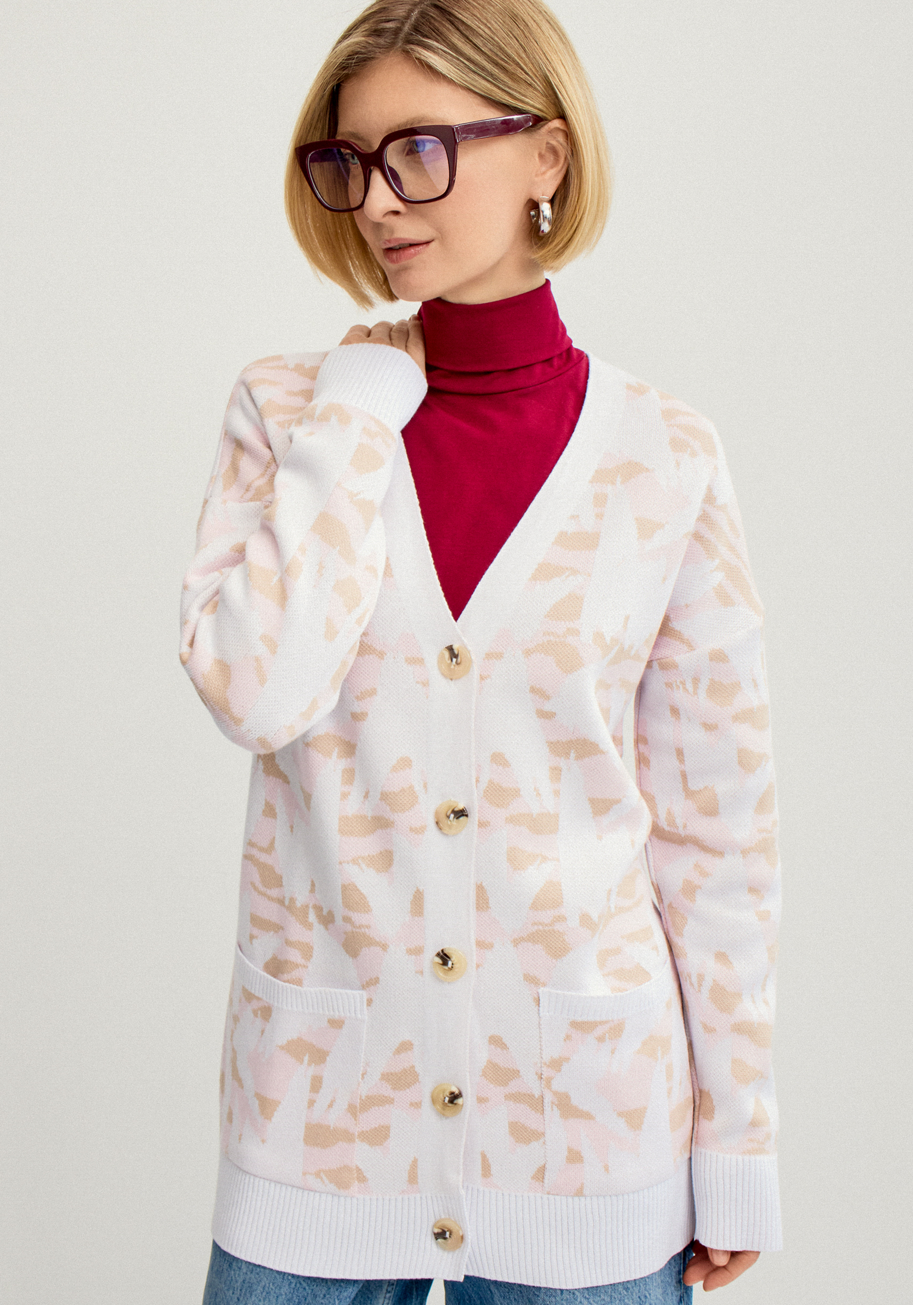 Кардиган с застежкой на пуговицы, Мультиколор
Кардиган с застежкой на пуговицы, Мультиколор