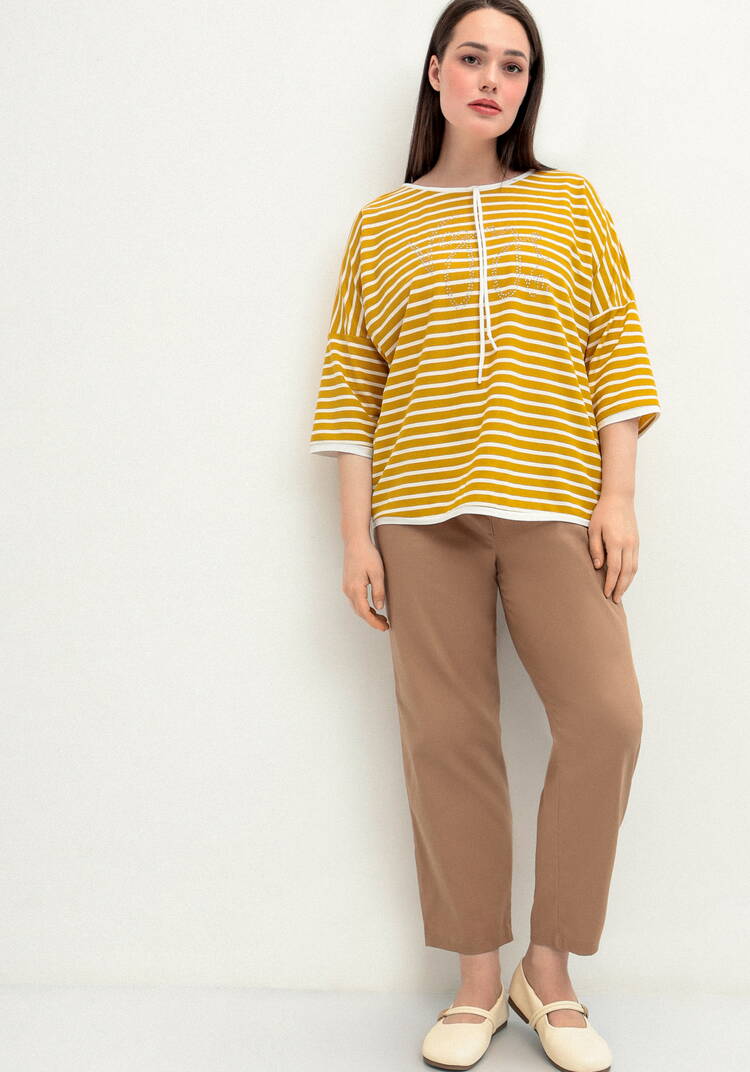 Брюки прямого кроя с поясом на резинке шир.  750, рис. 21