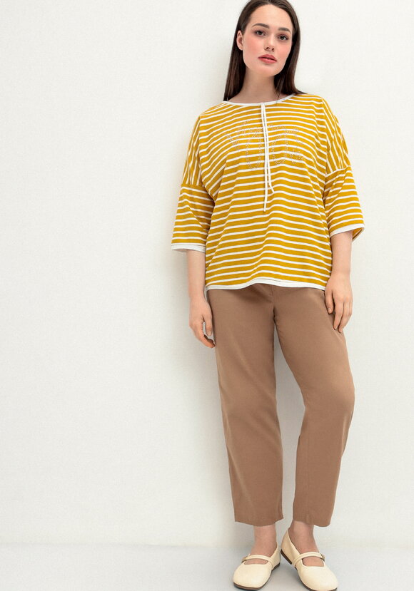 Брюки прямого кроя с поясом на резинке шир.  580, рис. 21