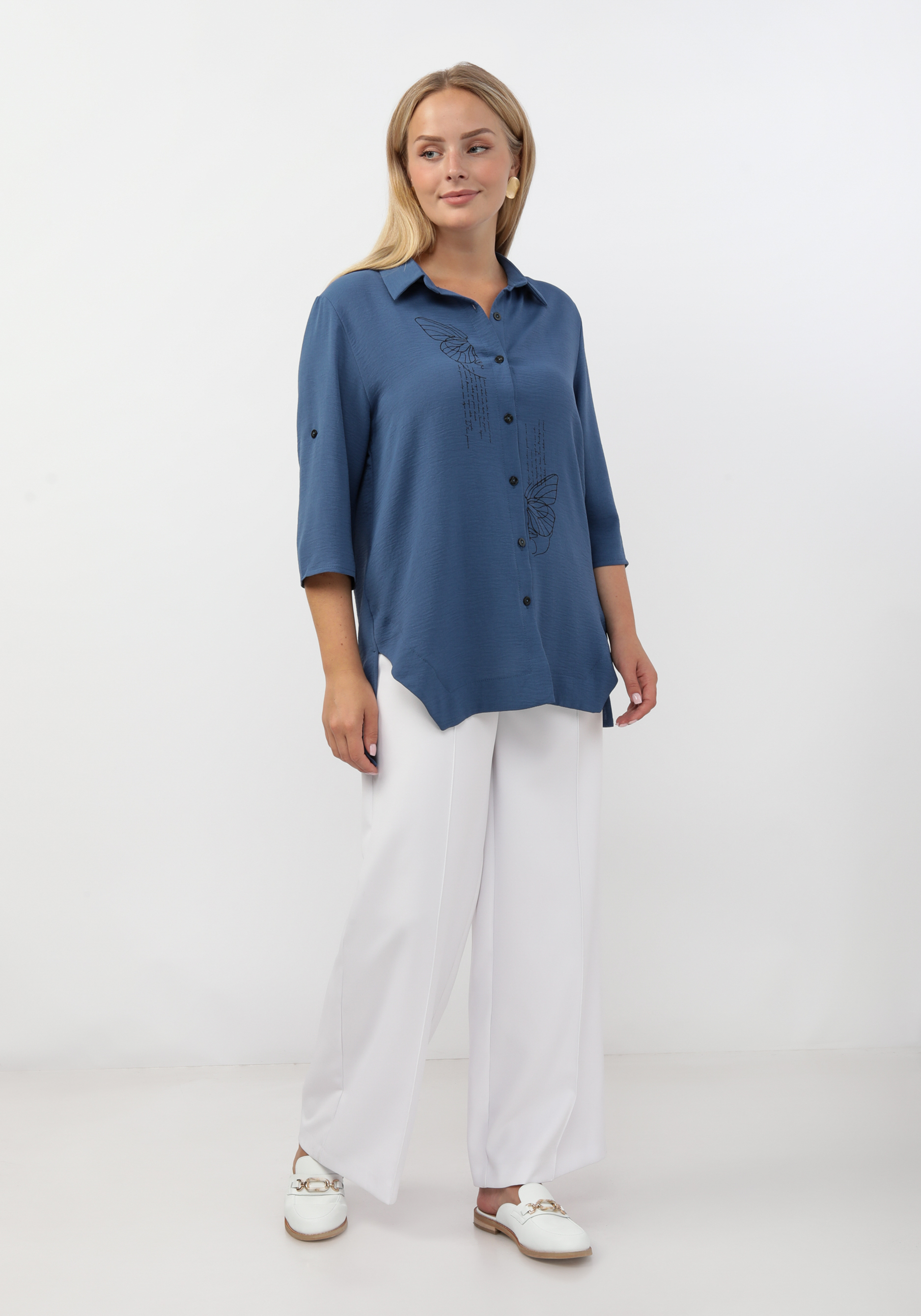 Блуза "Лана" Vittori Vi, размер 58, цвет синий - фото 8