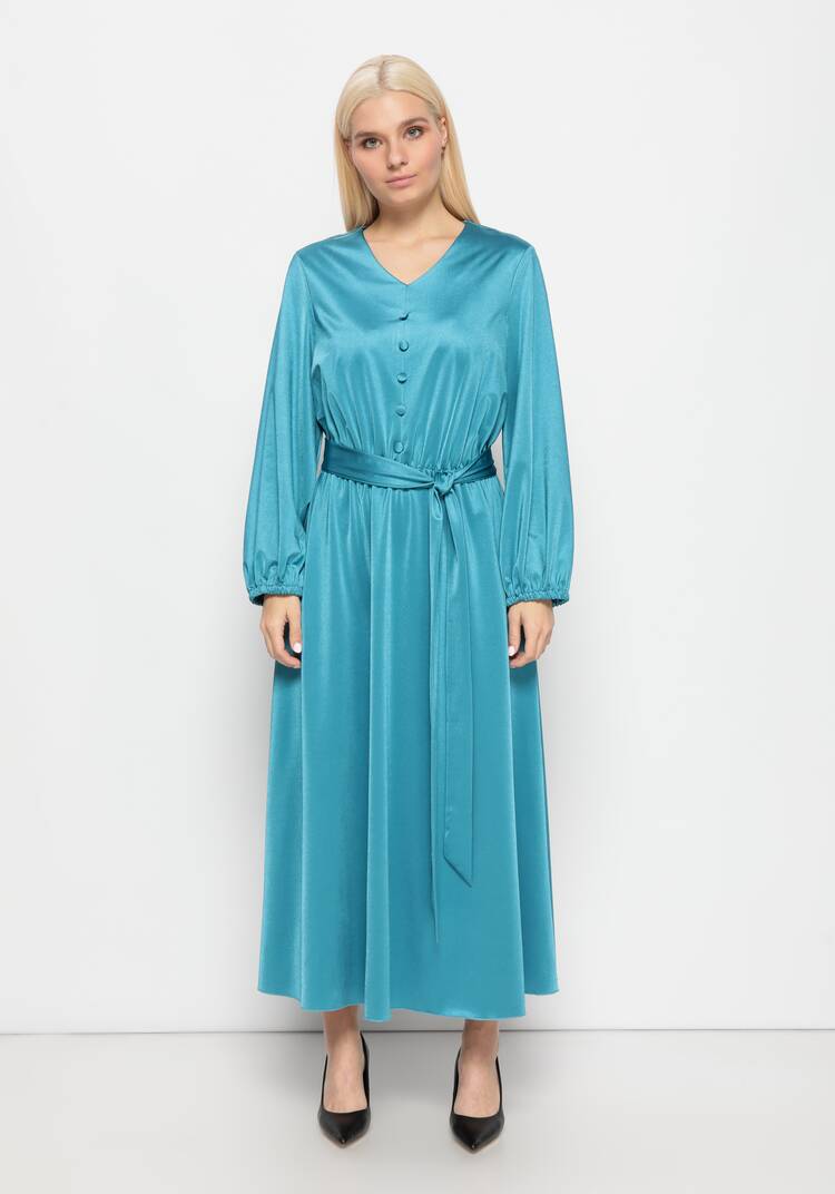 Платье с резинкой на талии и поясом шир.  750, рис. 13