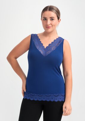 Майка с кружевом по низу Леди Лайма