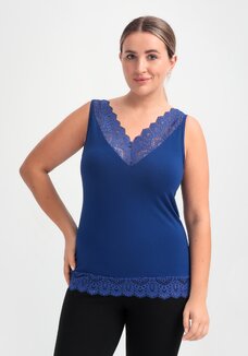 Майка с кружевом по низу Леди Лайма