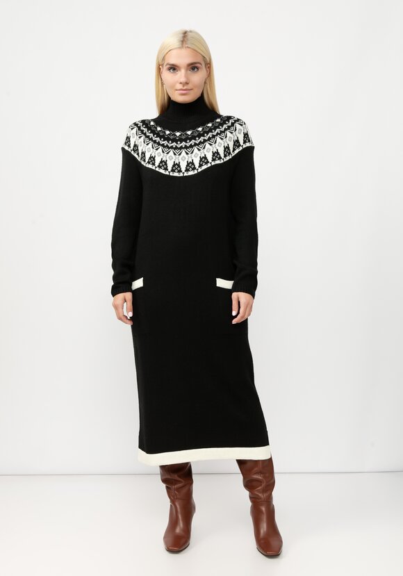 Платье вязаное со скандинавским рисунком шир.  580, рис. 3