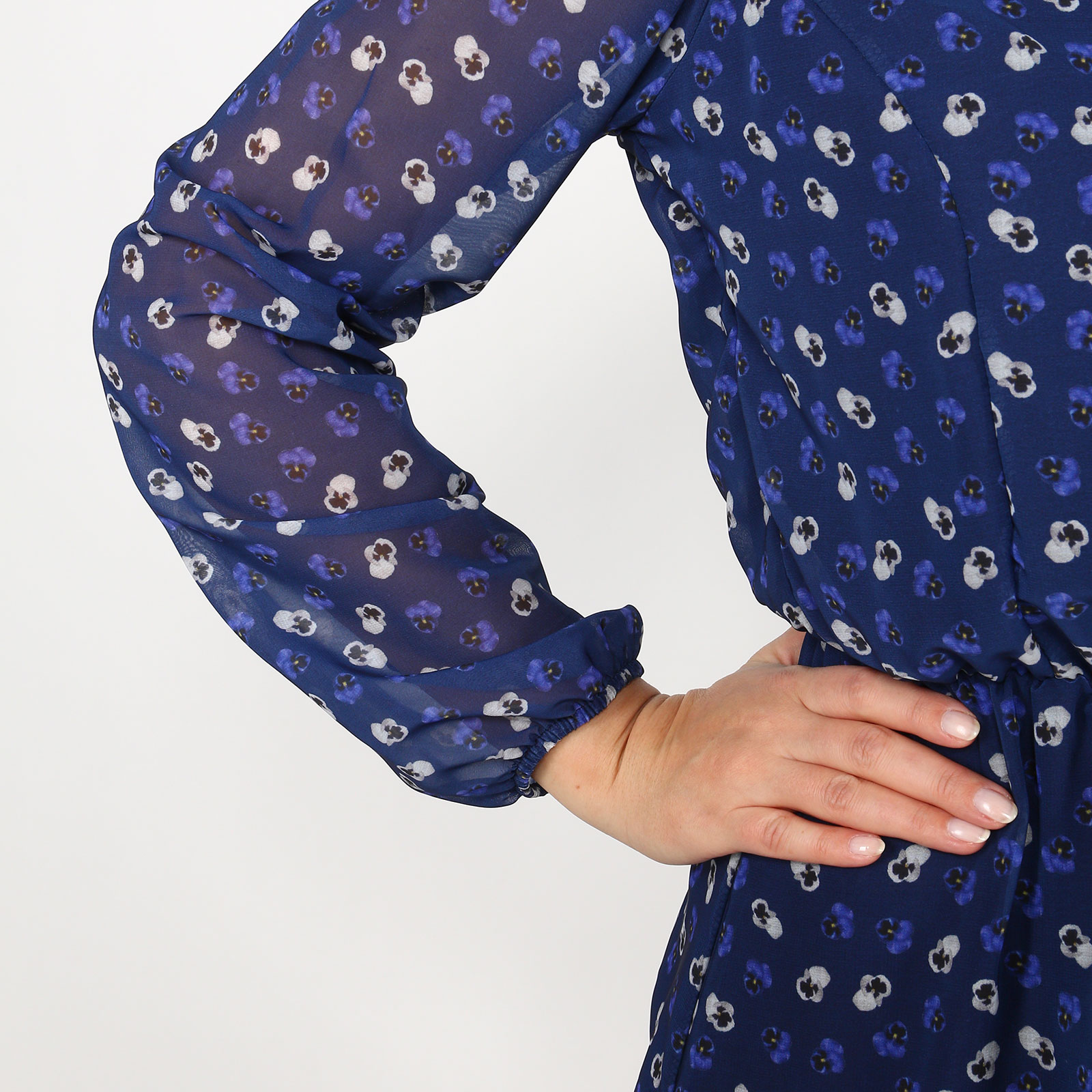 Платье с оригинальным рисунком Bianka Modeno, размер 50, цвет синий - фото 6