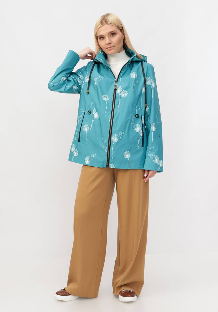 Ветровка с капюшоном на молнии и принтом шир.  750, рис. 28