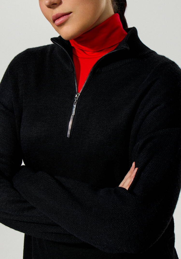 Платье с воротником-стойкой на молнии шир.  750, рис. 4