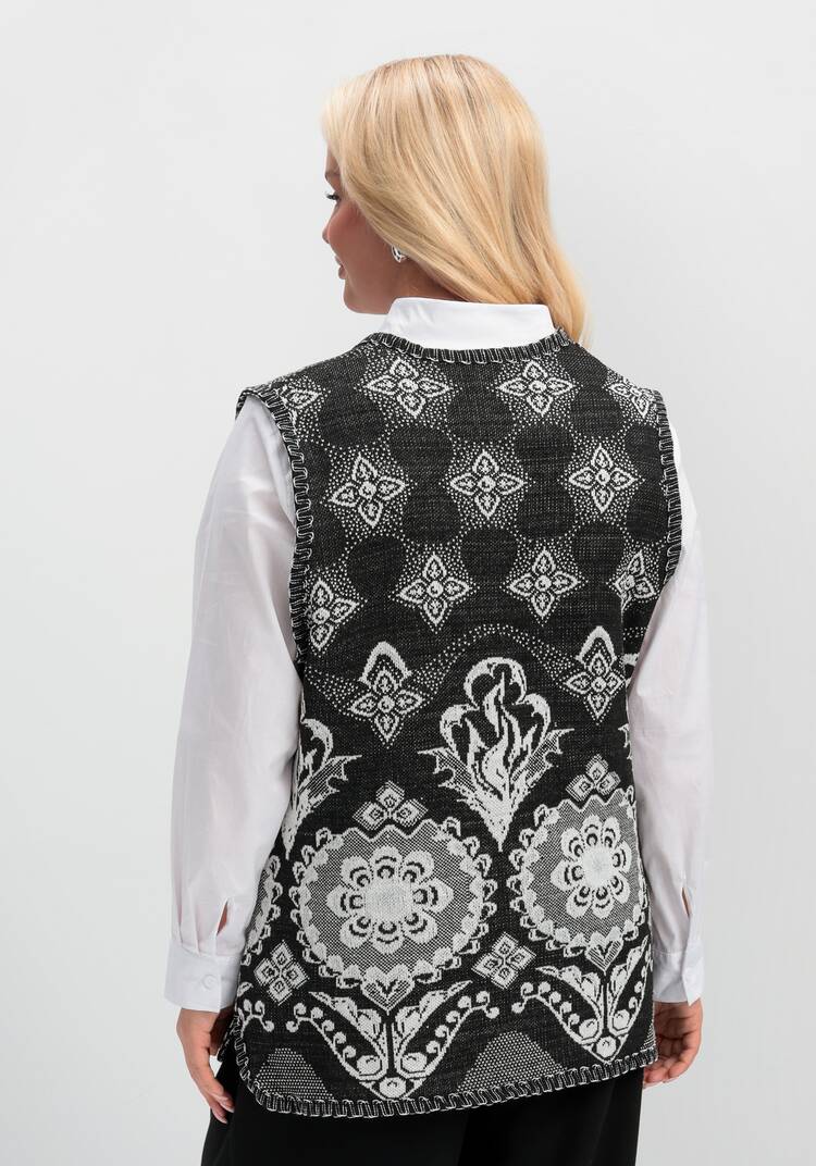 Жилет из шерсти Ласковое тепло шир.  750, рис. 12