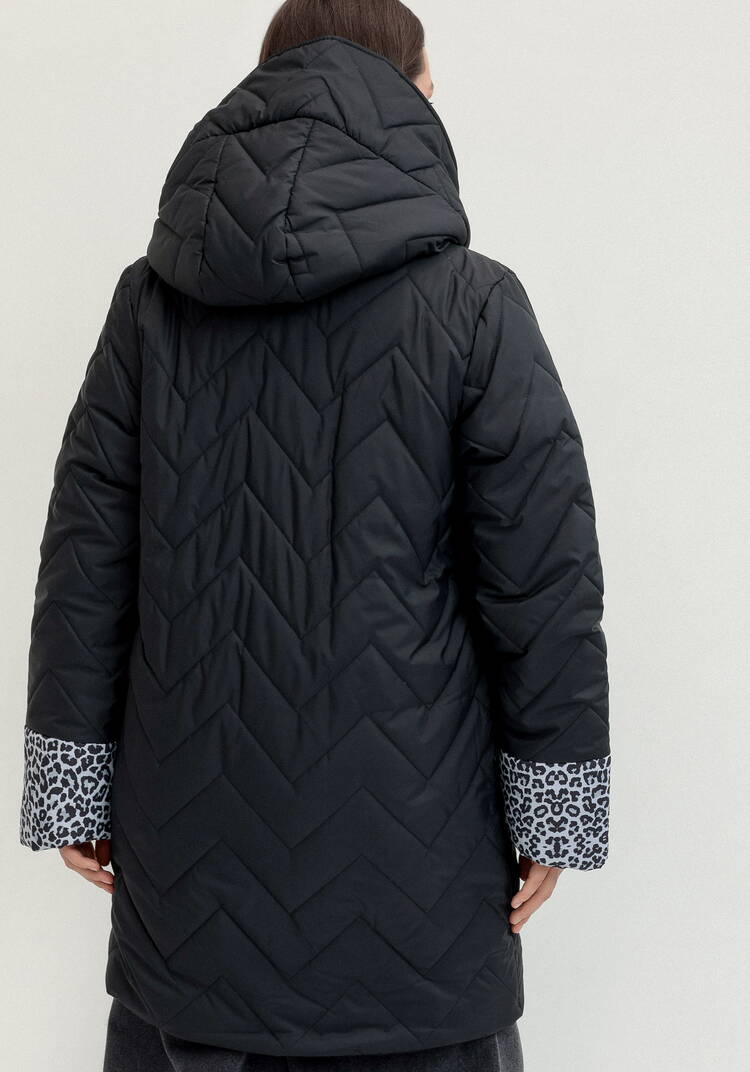 Куртка стеганая с анималистичным принтом шир.  750, рис. 21