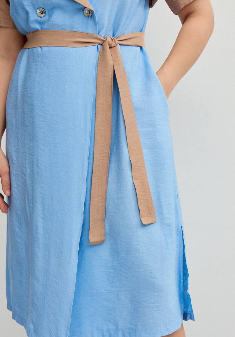 Платье с контрастными плечиками шир.  750, рис. 13