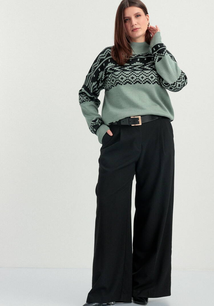 Свитер с геометрическим орнаментом шир.  750, рис. 23