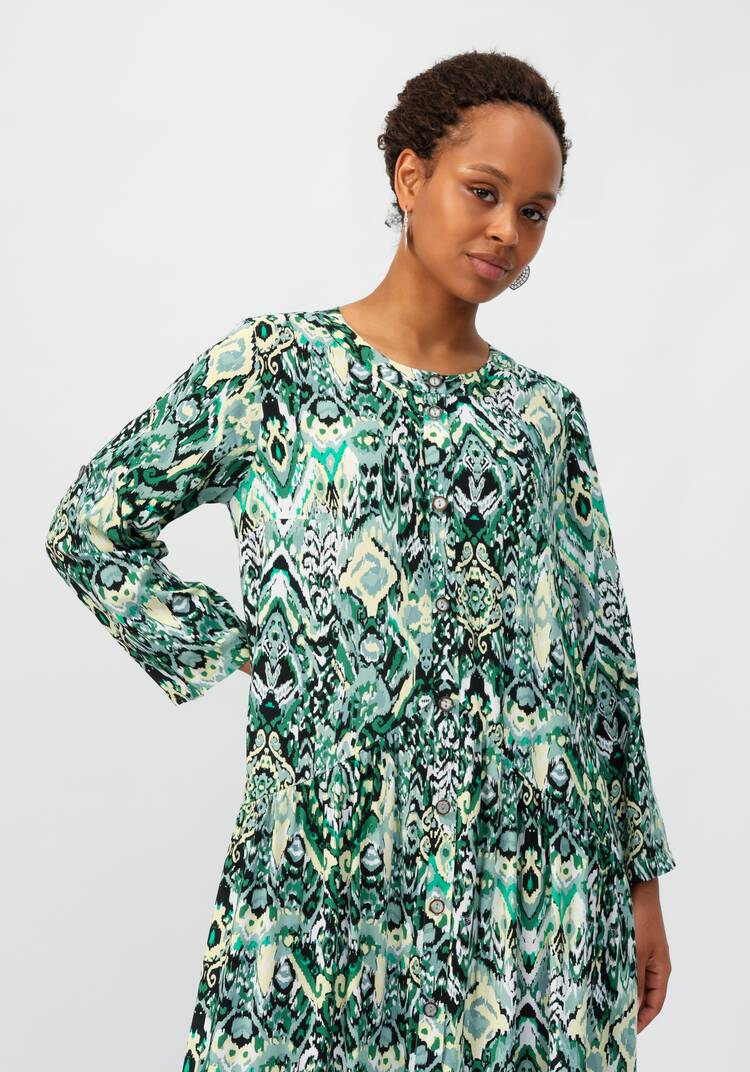 Платье с цветочным принтом свободного кроя шир.  750, рис. 9