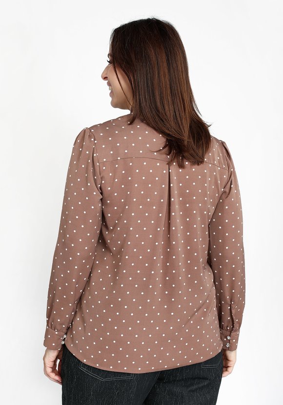 Блуза с завязками бант шир.  580, рис. 6