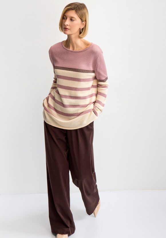 Джемпер в полоску с метанитью шир.  580, рис. 21