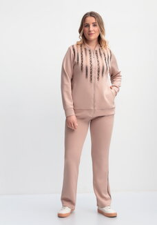 Костюм со стразами (бомбер и брюки)