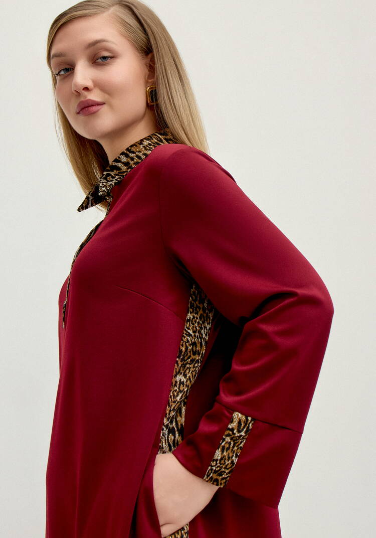 Платье с анималистичными вставками шир.  750, рис. 6