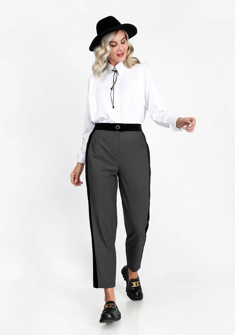 Блуза на пуговицах с высокими манжетами шир.  750, рис. 4