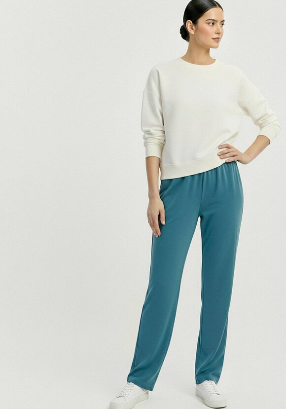 Брюки прямые трикотажные на резинке шир.  580, рис. 9