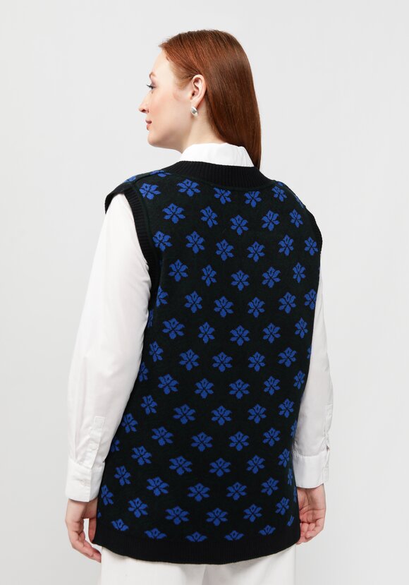 Жилет женский с цветочным рисунком шир.  580, рис. 3