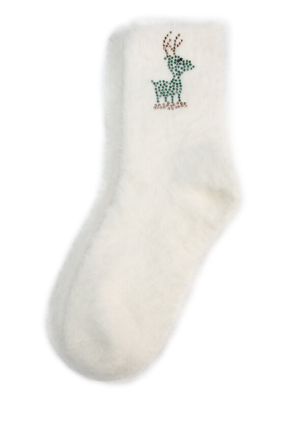 Носки с шерстью норки и стразами, 2 пары шир.  580, рис. 2