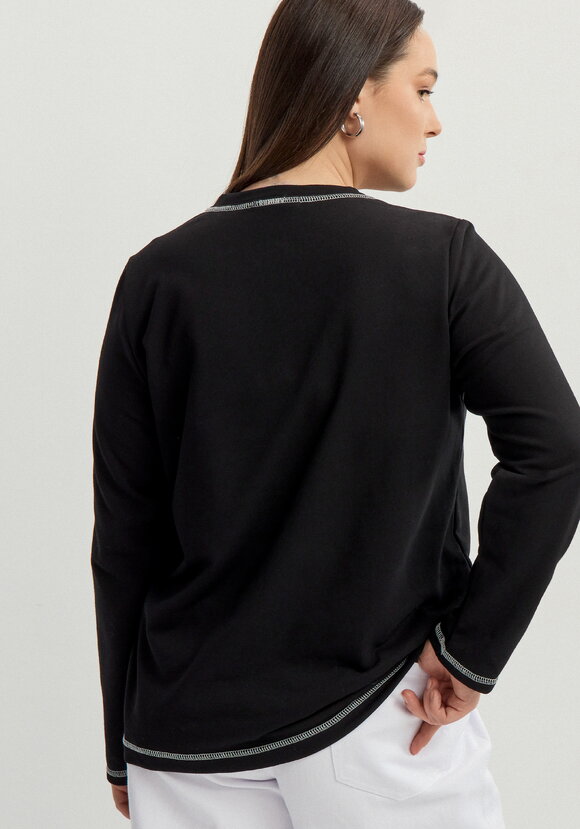 Лонгслив свободного кроя шир.  580, рис. 9