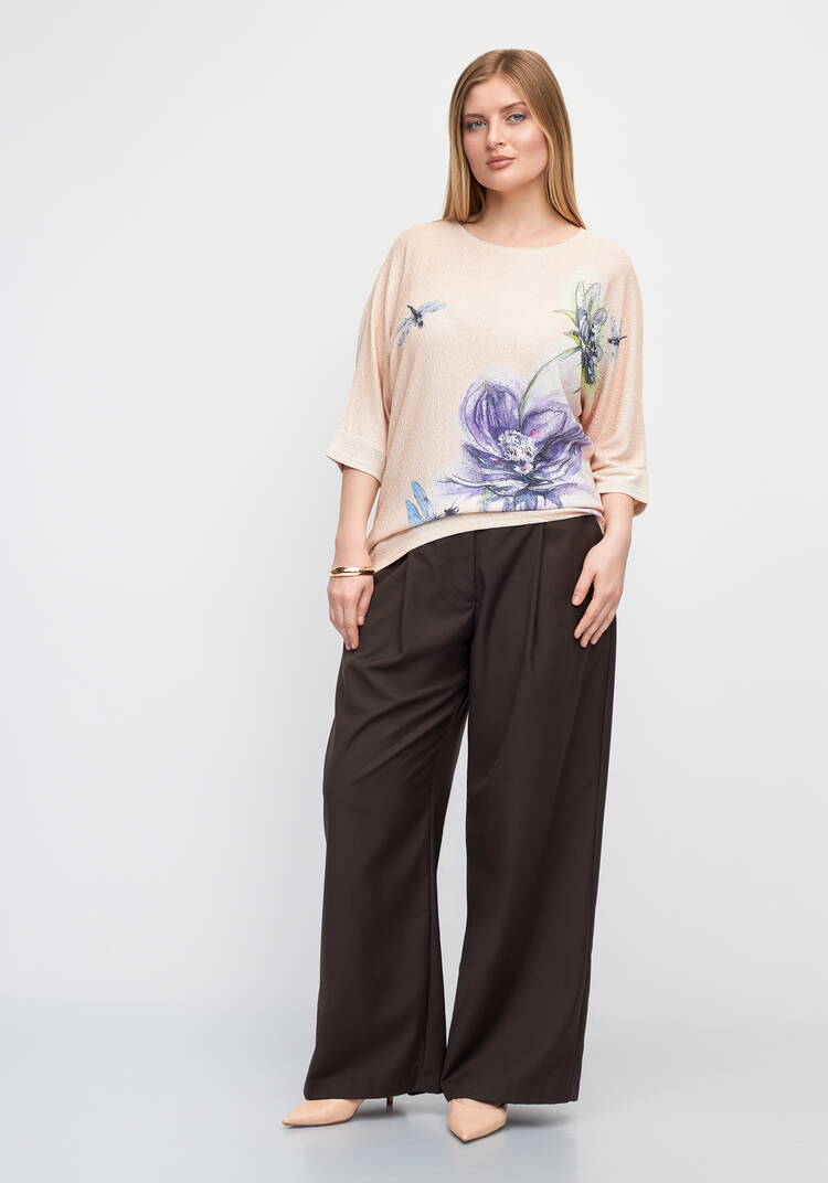 Блуза с цветочным принтом Инга шир.  750, рис. 2