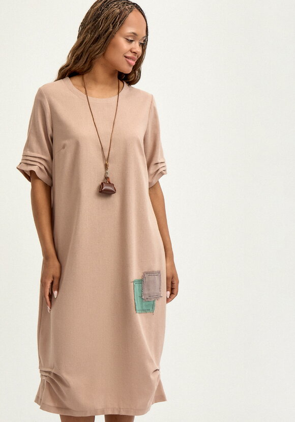 Платье изо льна свободного кроя шир.  580, рис. 10