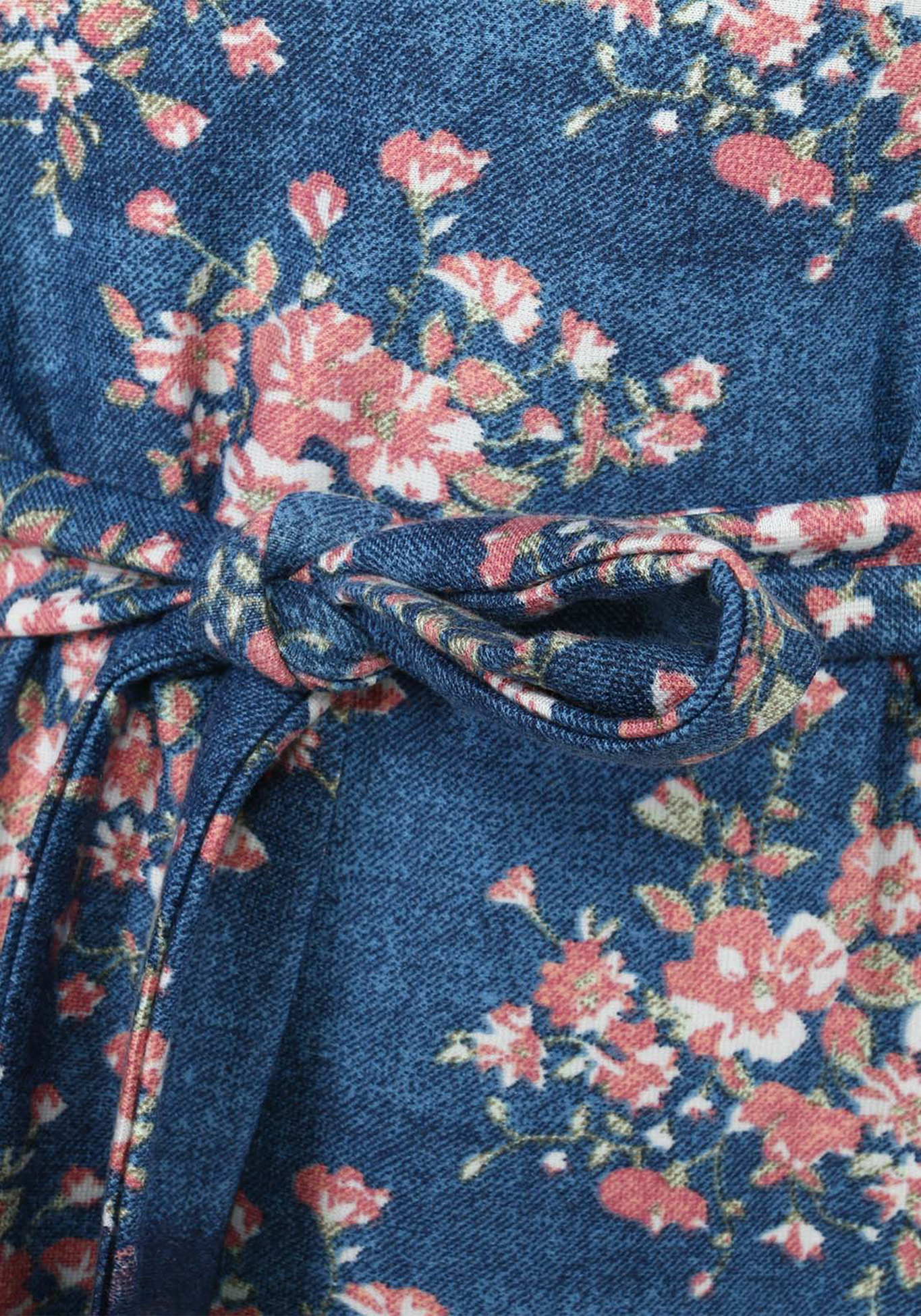 Платье-миди с рисунком и поясом Bianka Modeno, размер 50, цвет синий - фото 3