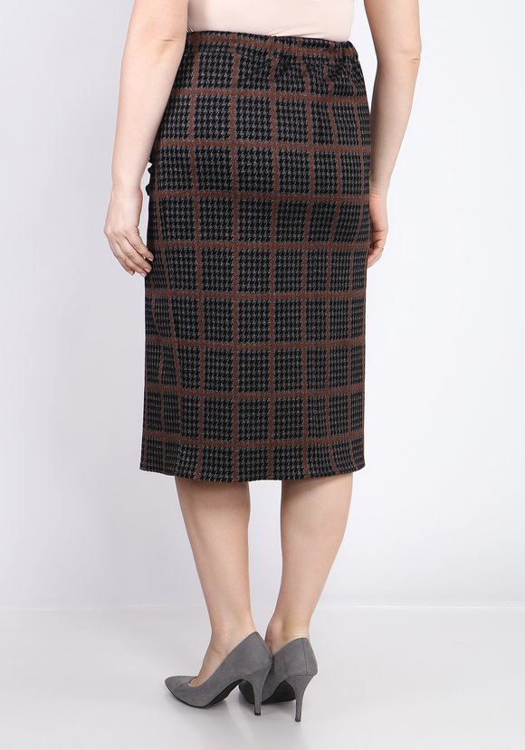 Юбка в клетку с вертикальным воланом шир.  580, рис. 6