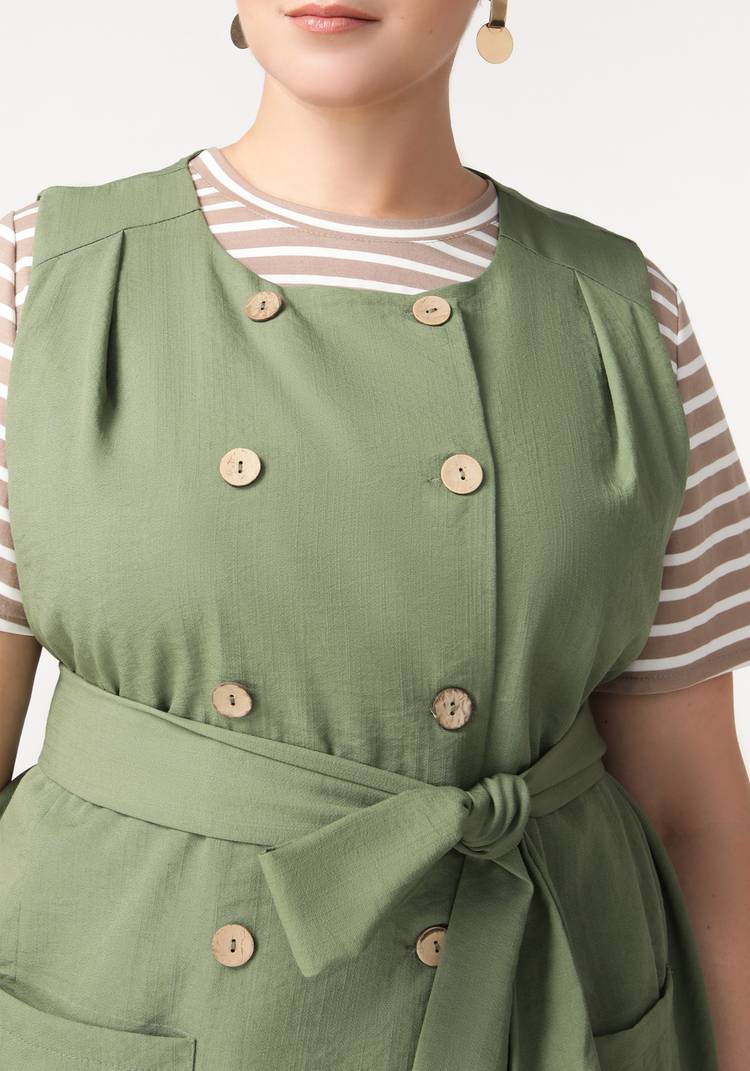 Жилет двубортный под пояс шир.  750, рис. 8