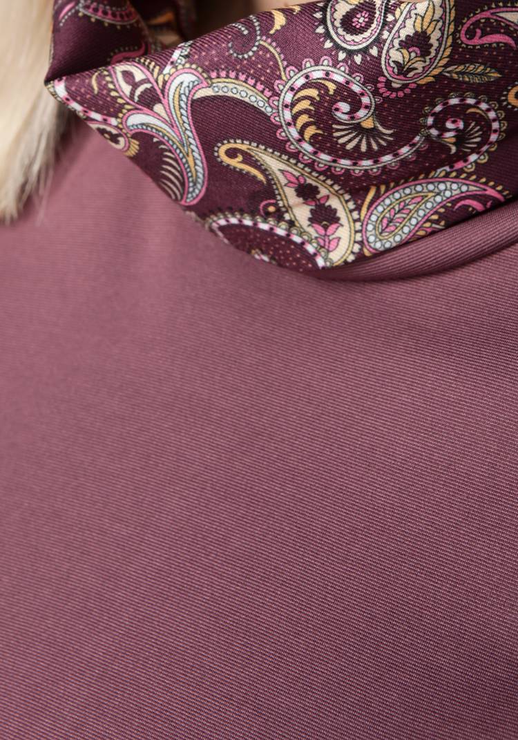 Джемпер с контрастным воротником хомут шир.  750, рис. 12