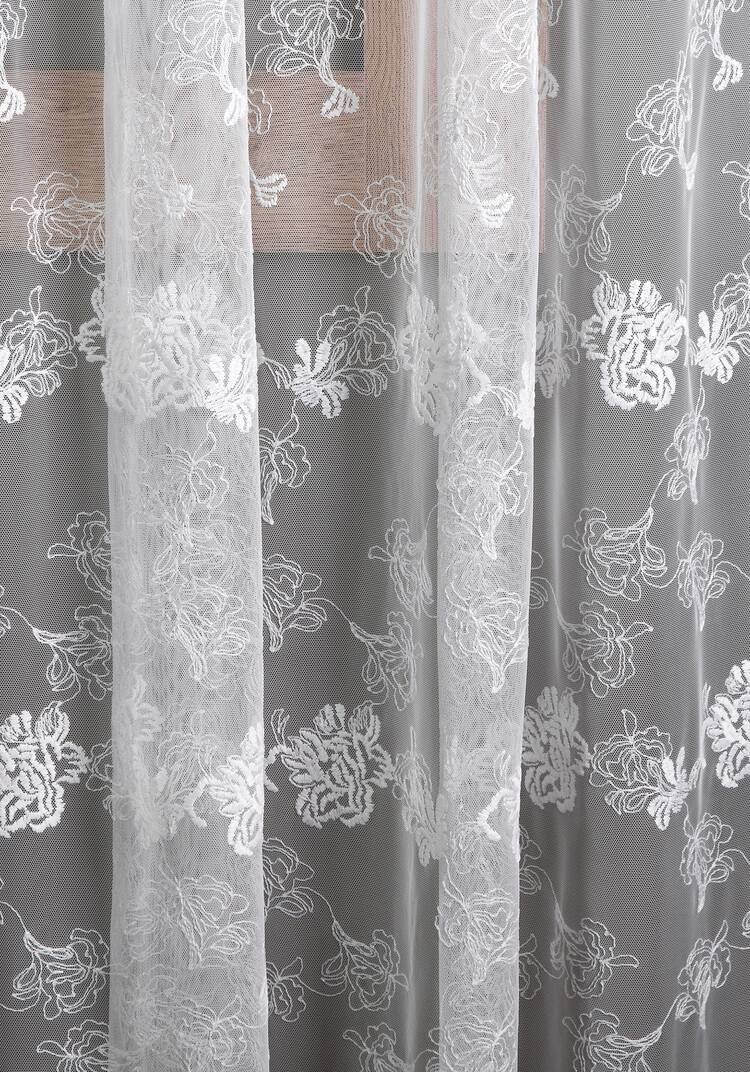 Тюль-сетка с вышивкой шир.  750, рис. 20