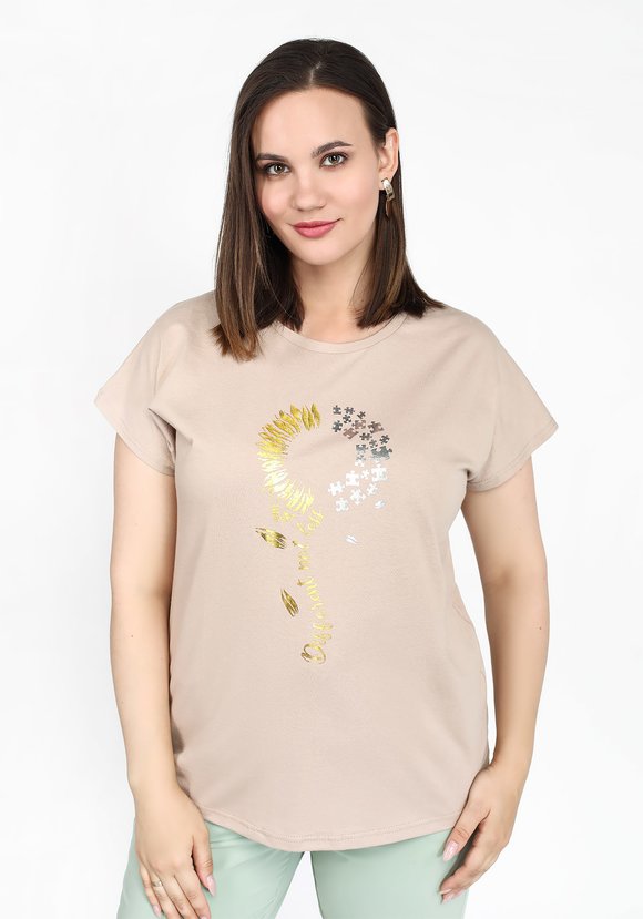 Футболка с принтом по груди шир.  580, рис. 5