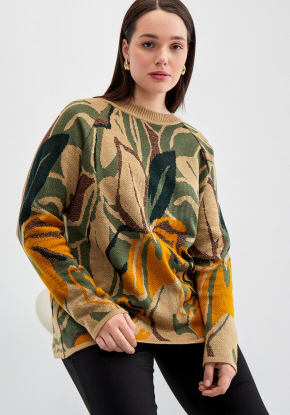 Джемпер с растительным орнаментом шир.  580, рис. 20