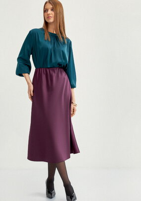 Юбка с резинкой в поясе cвободная