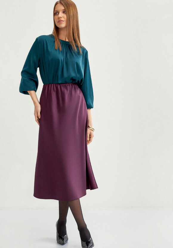 Юбка с резинкой в поясе cвободная шир.  580, рис. 9