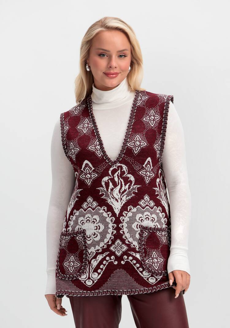 Жилет из шерсти Ласковое тепло шир.  750, рис. 28