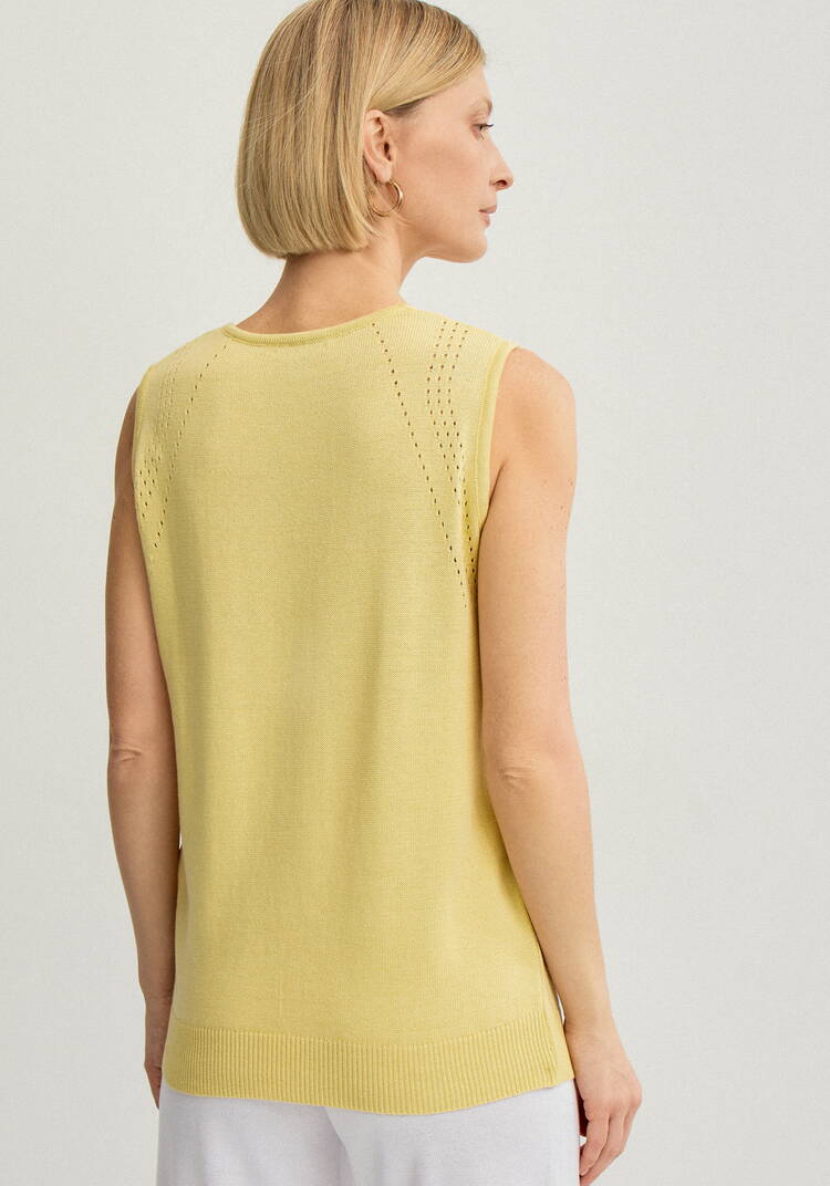 Топ женский без рукава с ажурным рисунком шир.  750, рис. 18