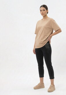 Брюки 7/8 со стразами