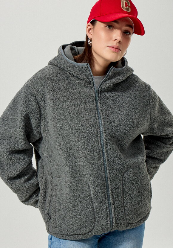 Куртка в стиле тедди с капюшоном шир.  580, рис. 2