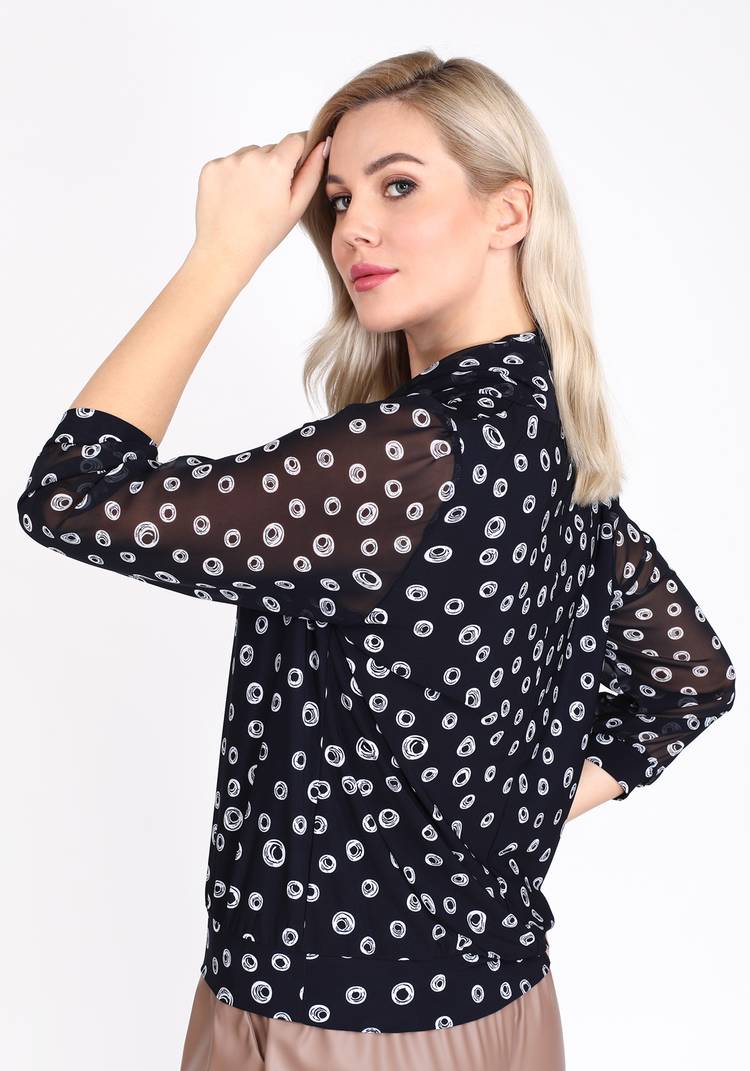 Блуза с воротом хомут шир.  750, рис. 8