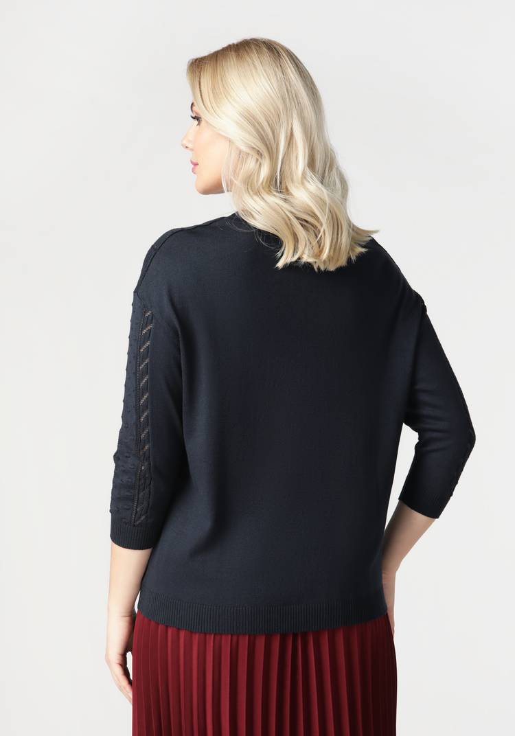 Джемпер ажурный со спущенным рукавом шир.  750, рис. 21