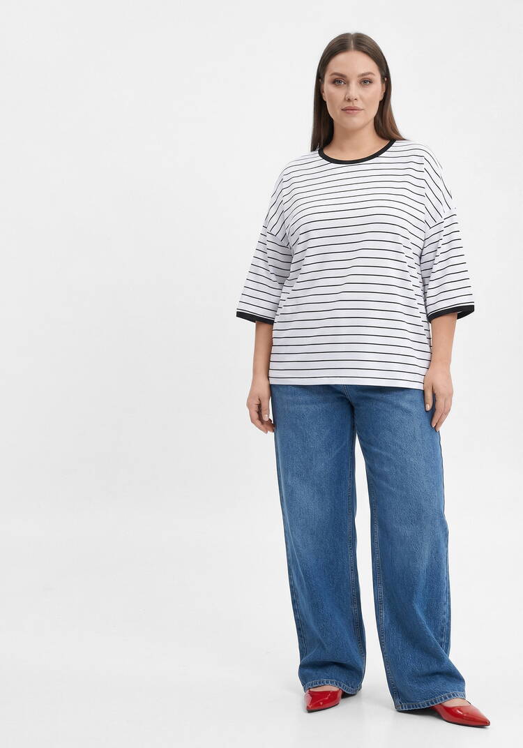 Футболка с опущенным плечом и строчкой шир.  750, рис. 2