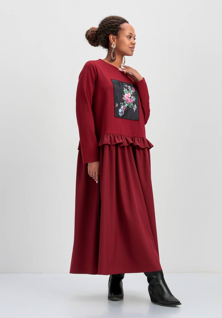 Платье с рисунком 3D шир.  750, рис. 8