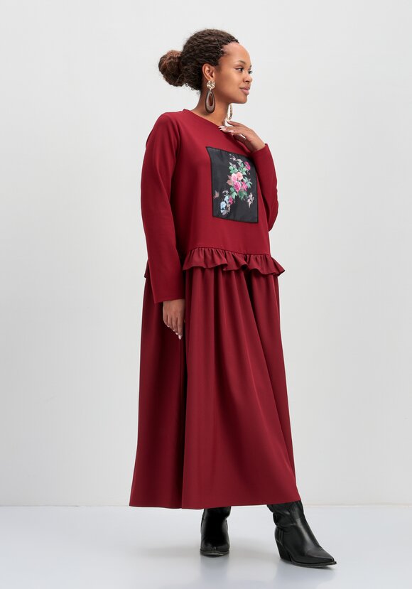 Платье с рисунком 3D шир.  580, рис. 8