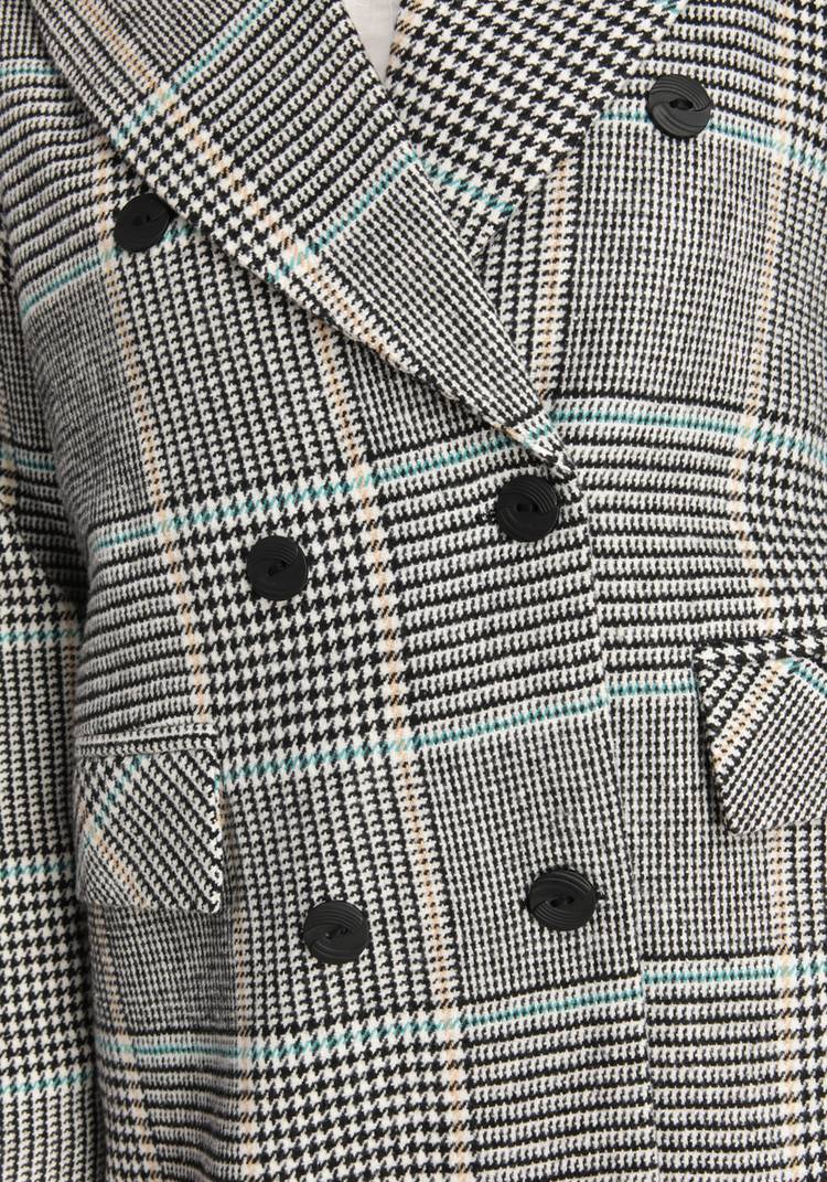 Пальто со спущенной проймой в клетку шир.  750, рис. 5